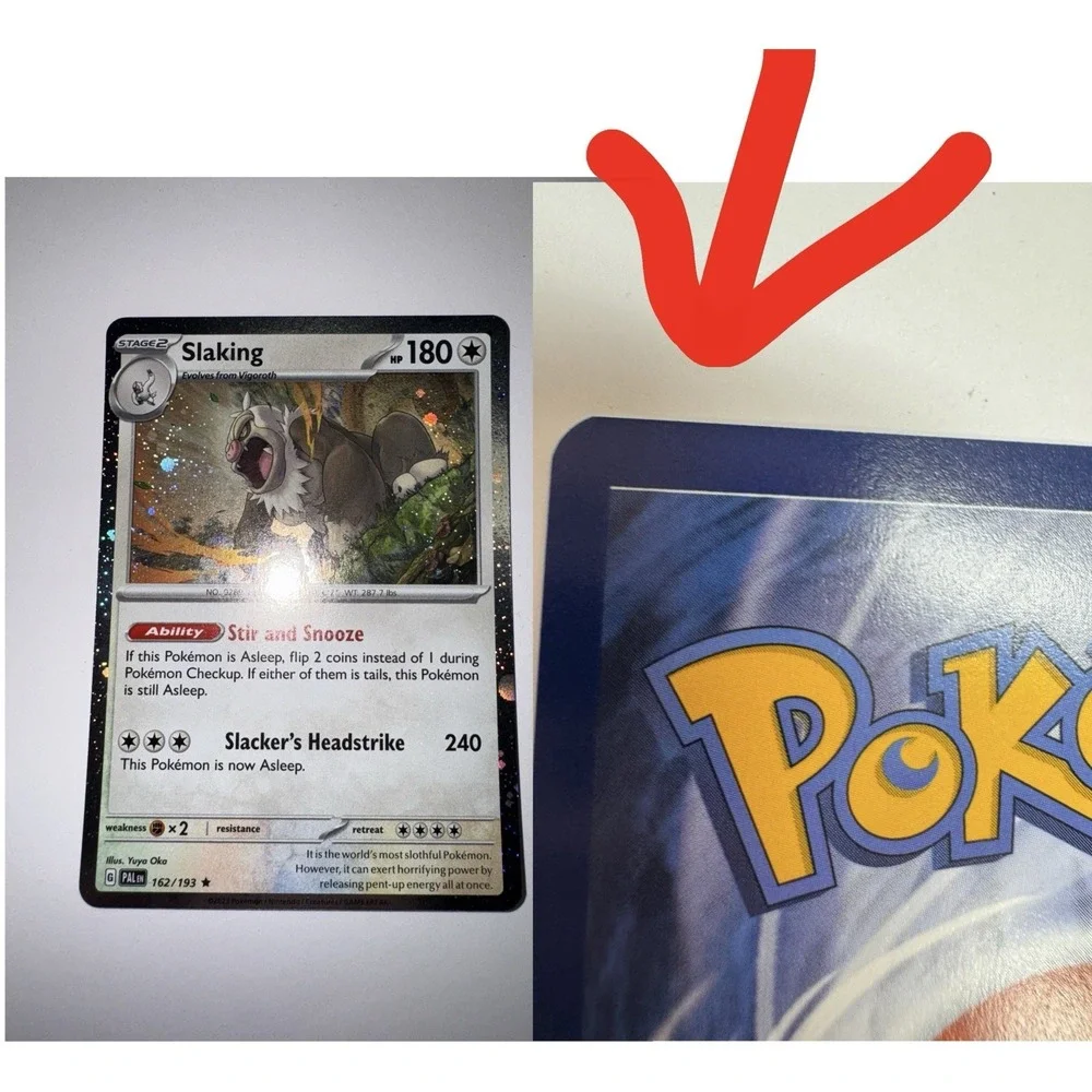 Slaking 162/193 MISPRINT ERROR ON BACK SEE! ✨ Cosmos Holo Near mint Pokemon Card